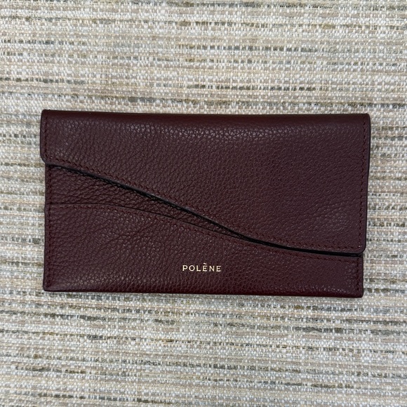 Polène Sierra Full Grain Burgundy Leather Wallet - Picture 2 of 6